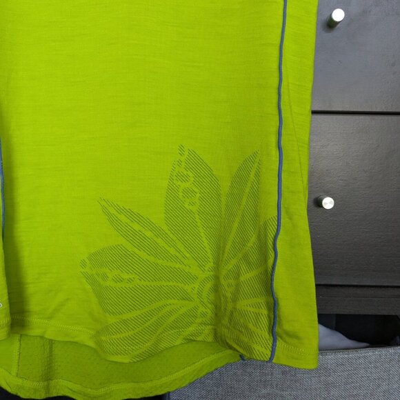 Icebreaker Shirt Merino GT Wool Tshirt Short Sleeve Yellow Shirt Small - Picture 2 of 7